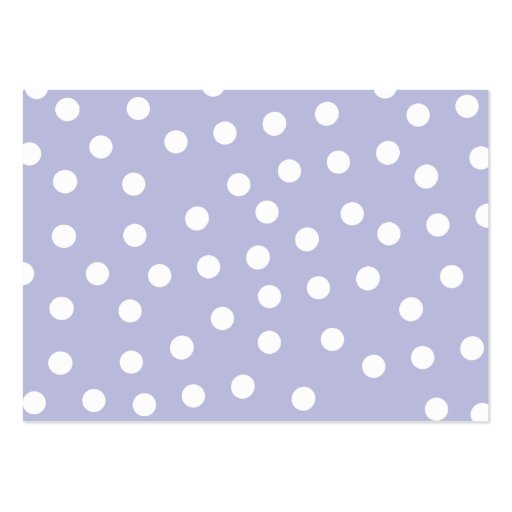 Periwinkle Blue & White Polka Dots Play date card Business Card Templates (back side)