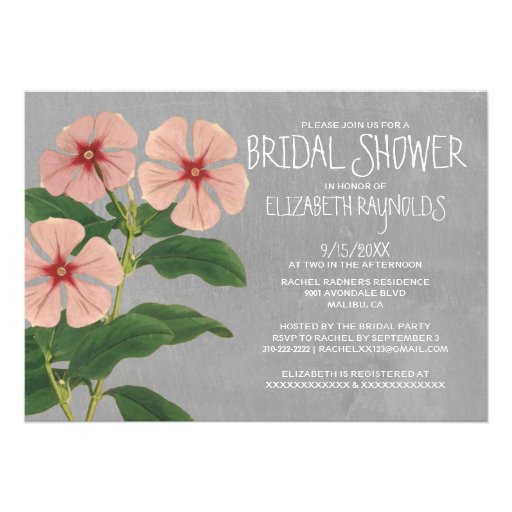 Periwinkle Bridal Shower Invitations