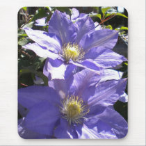 Periwinkle Clematis Mousepad mousepads