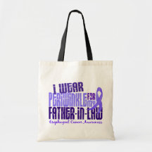 Periwinkle For Father-In-Law 6.4 Esophageal Cancer Tote Bag