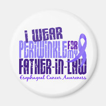 Periwinkle For Father-In-Law 6.4 Esophageal Cancer Refrigerator Magnets
