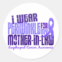 Periwinkle For Mother-In-Law 6.4 Esophageal Cancer Sticker