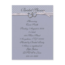 Periwinkle Hearts Bridal Shower Invitation Post Cards