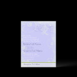 Periwinkle Kanji for Love Swirl Wedding Invitation