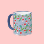 Periwinkle Mushrooms mugs