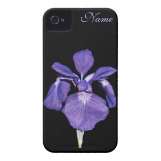 Periwinkle Purple Iris Personalized iPhone Case