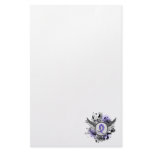 Periwinkle Ribbon And Wings Stomach Cancer Personalized Stationery