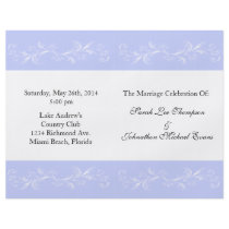Periwinkle Wedding Programs Custom Flyer