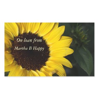Perky Sunflower Bookplates Rectangular Sticker