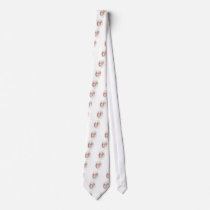 Perky White Easter Bunnies and Girl in Pink Dress ties by pinkalmond Perky White Easter Bunnies and Girl in Pink Dress ties