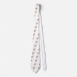 Perky White Easter Bunnies and Girl in Pink Dress ties