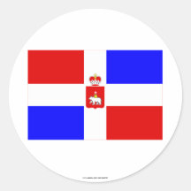 Perm Krai Flag Round Stickers