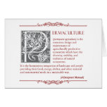 Permaculture - A Definition (3) Greeting Card