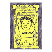 Permission Not Required - Yellow posters