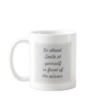 Permission to smile at yourself mugs