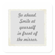 Permission to smile at yourself stickers sticker