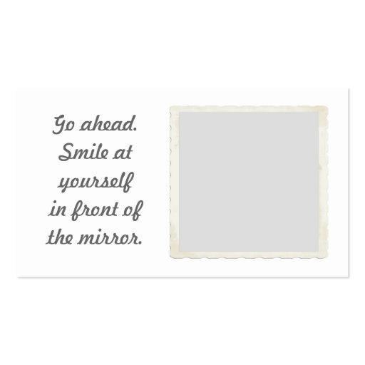 Permission to smile Mirror Business Cards