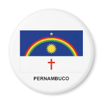 Pernambuco, Brazil Flag Fridge Magnet