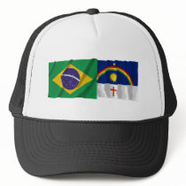 Pernambuco & Brazil Waving Flags hats by Vexillophile Pernambuco & Brazil Waving Flags hats