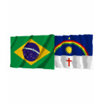 Pernambuco &amp; Brazil Waving Flags Tshirt