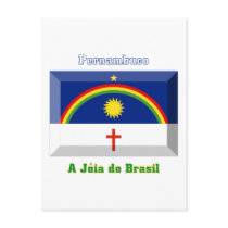 Pernambuco Flag Gem postcards by Vexillophile Pernambuco Flag Gem postcards