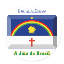 Pernambuco Flag Gem stickers