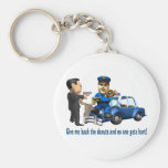 Pero anillos de espuma del amor de los polis llaveros personalizados