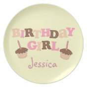 Peronalized Birthday Girl Plates