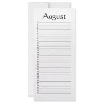 Perpetual Calendar August Psalm 145:5 Custom Rack Cards