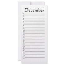 Perpetual Calendar December Psalm 136:6 Rack Card