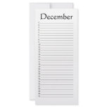 Perpetual Calendar December Full Color Rack Card