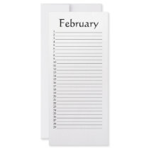 Perpetual Calendar February Scripture Rack Cards