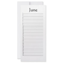 Perpetual Calendar June Micah 5:4 Customized Rack Card