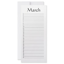 Perpetual Calendar March Isaiah 33:17 Rack Card Design