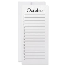 Perpetual Calendar October Isaiah 44:23 Rack Cards
