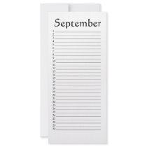 Perpetual Calendar September Habakkuk 3:4 Rack Cards