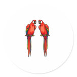 Perri & Perry Parrot Round Stickers