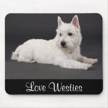 Perrito del oeste Mousepad de Terrier de la montañ