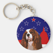 Perro de aguas de rey arrogante Charles del Washin Llaveros
