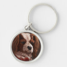 Perro de aguas de rey Charles arrogante Llavero Personalizado