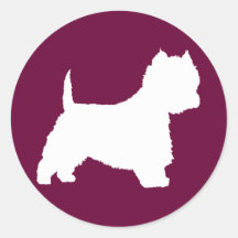 Perro de Westie (blanco) Pegatinas