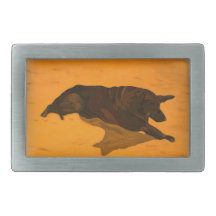Perro en la hebilla del cinturón de la arena hebilla cinturon rectangular