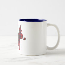 Perro escocés del tartán de Terrier del escocés Tazas De Café