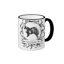 Perro esquimal americano resistido con clase tazas de café