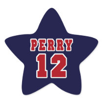 Perry '12 star sticker