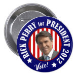Perry for President 2012 Buttons