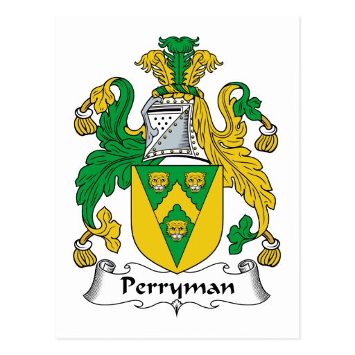 perryman family crest postcard zazzle perryman family crest postcard zazzle