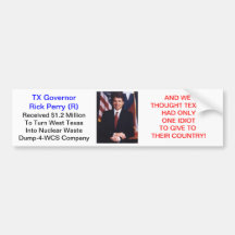 Perry's Glow-N-The Dark Texas Bumper Stickers