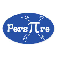Pers-PI-re - Funny Math Pi Oval Stickers