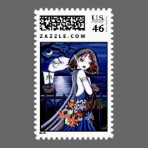 "Persephone" Gothic River Styx Fairy Art Postage postage